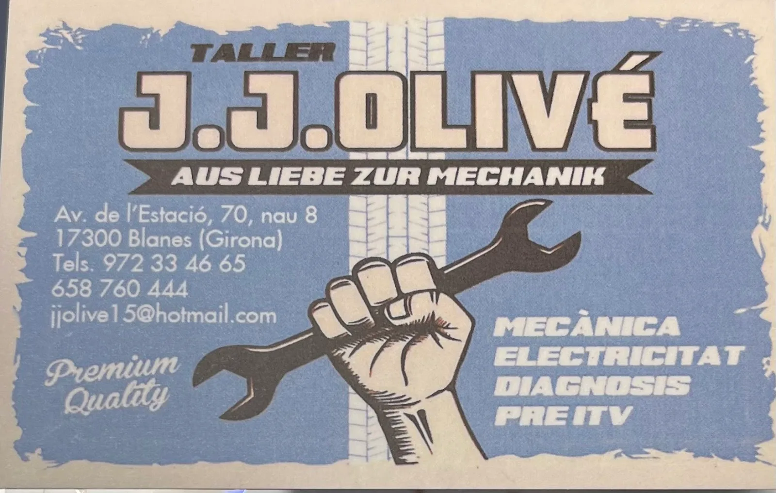 Cartell històric del Taller J.J. Olivé